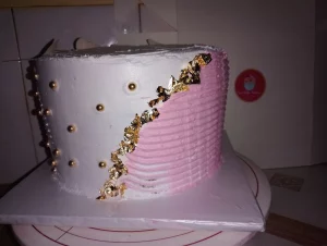 pink birthday cake- delivered at Ndondori