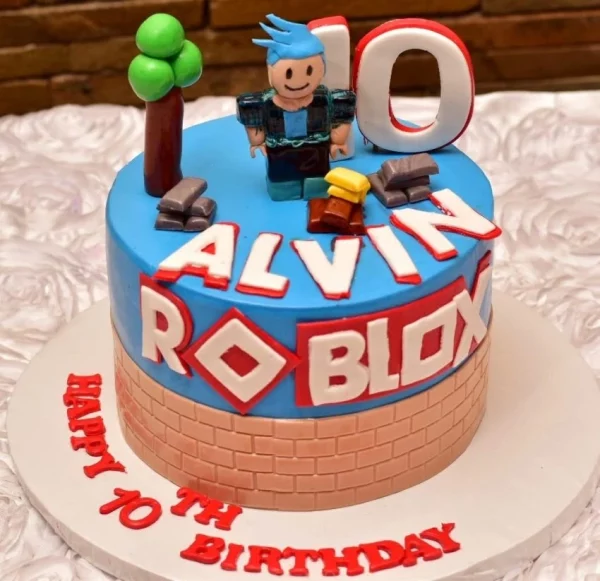 roblox cake- roblox birthday cake