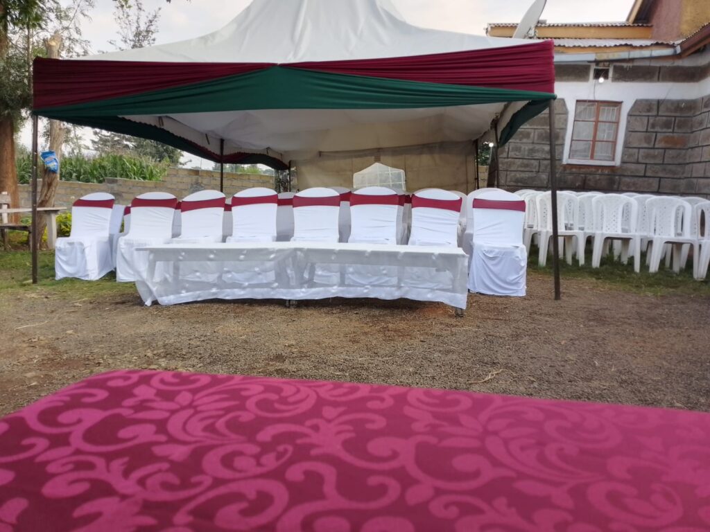 Thanks Giving Tent Decoration in Solai Nakuru